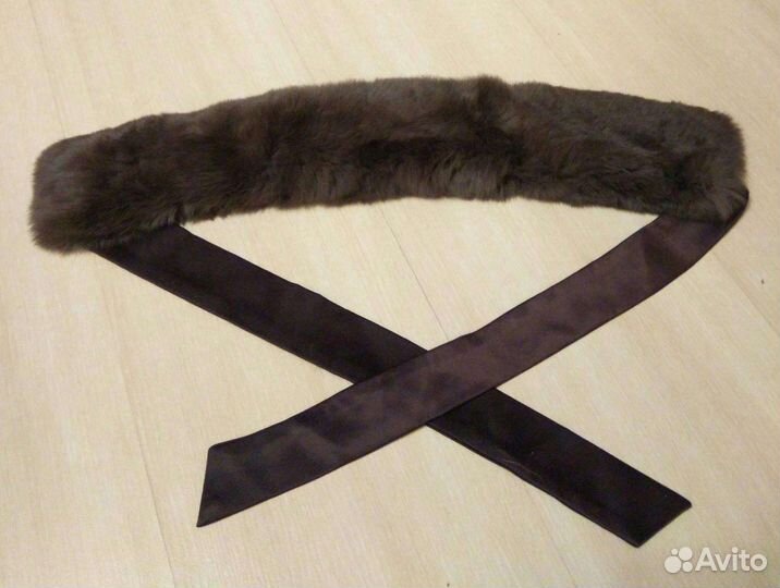 Меховой воротник норка съемный (горжетка)