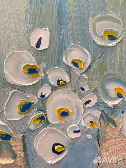 Картина маслом на холсте цветы