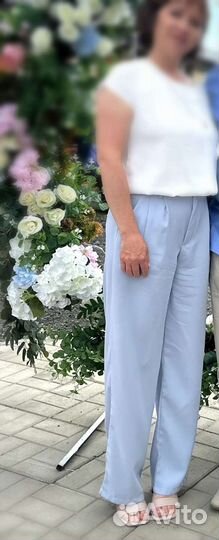 Брюки голубые 44 размер