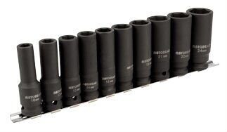 Набор головок ударных 1/2 10-24 мм автодело