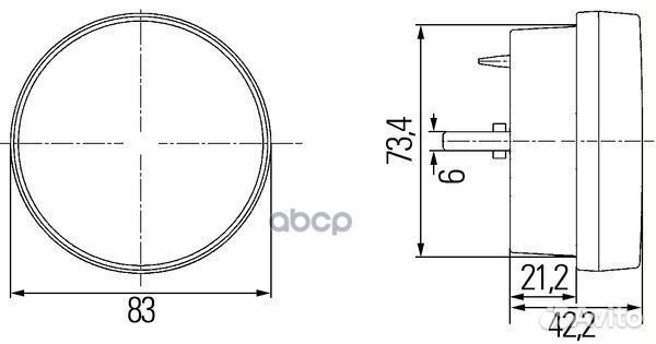 Указатель поворота передний и габаритов (светод