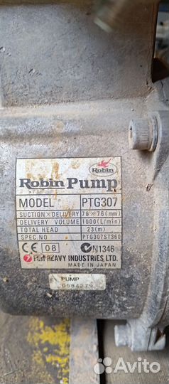 Мотопомпа robin subaru ptg 307