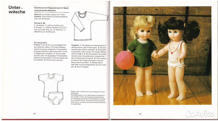 Винтаж книга по шитью одежды для кукол Puppenkleid