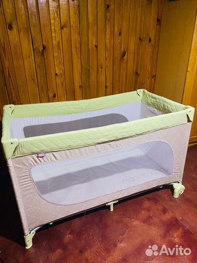 Детская кровать-манеж happy baby