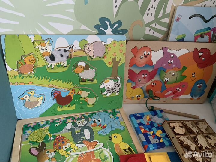 Развивающие деревянные игрушки (набор)