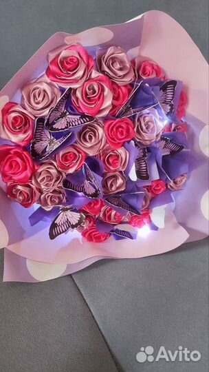 Букет из атласных лент