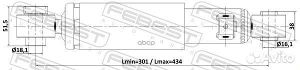 Амортизатор задний GAS.twin tube 12110-020R Febest