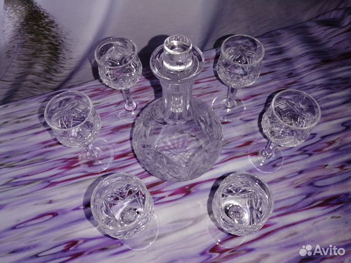 Графин + 6 рюмок СССР