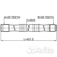 Полуось левая 26X402X25