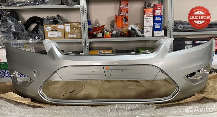 Бампер перед Ford focus 2 серебристый Рестайлинг