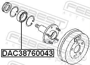 Подшип.зад.ступ. Nissan Serena C24 2wd