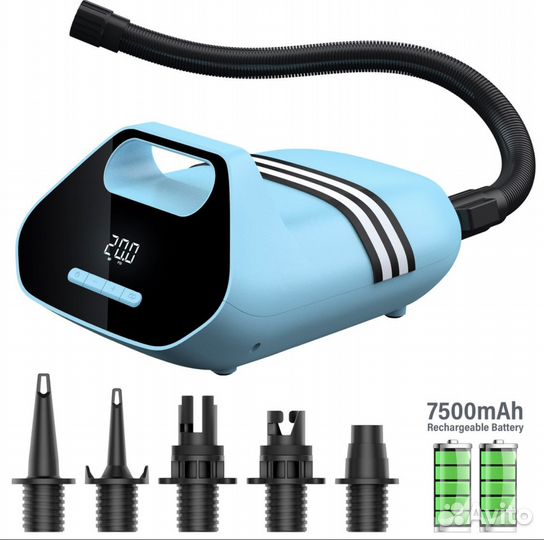 Насос для лодки пвх, sup аккумуляторный 20 psi