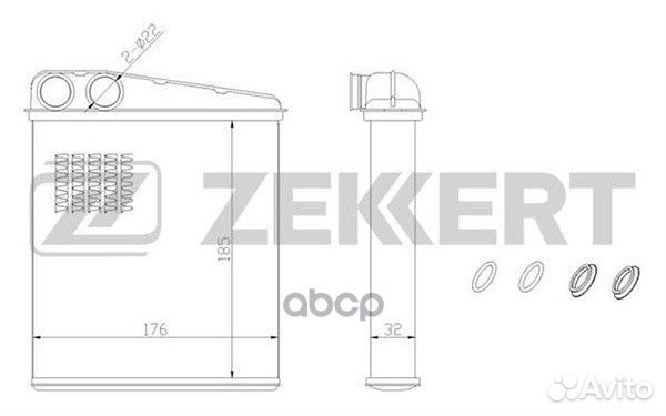 Радиатор отопителя mk-5054 Zekkert