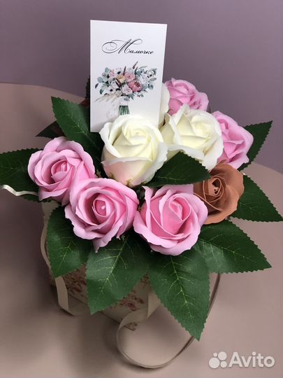 Подарок ко дню матери мыльные розы