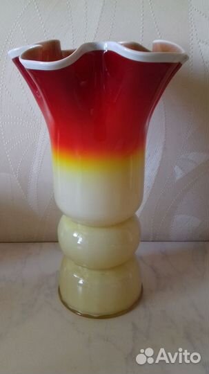 Большая ваза. сульфидное стекло. з-д 