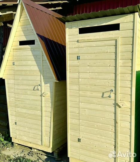 Туалет квадратный односкатный новый