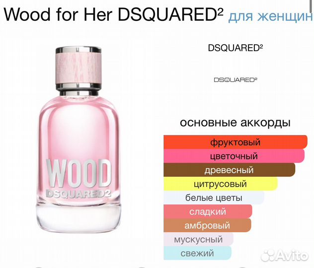 Женские духи Wood for Her Dsquared 100 мл