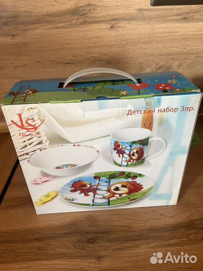 Детский керамический набор посуды