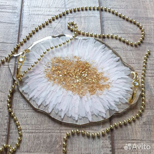 Поднос, ручная работа, эпоксидная смола