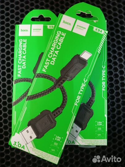 USB Кабель Type-C, hoco, X94, 1м, черный