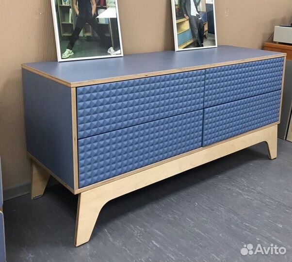 Тумба синяя