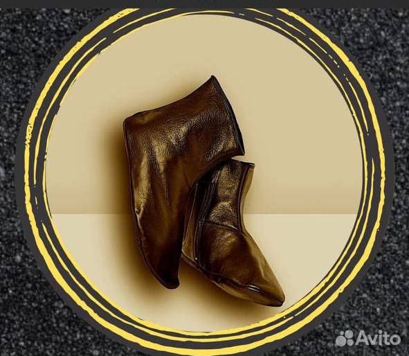 Кожаные макасины с мехом