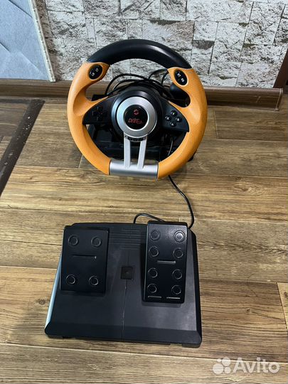 Игровой руль с педалями Drift O.Z. для пк
