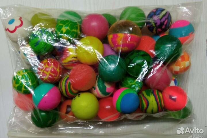 Мячики-попрыгунчики (53шт. в пакете)