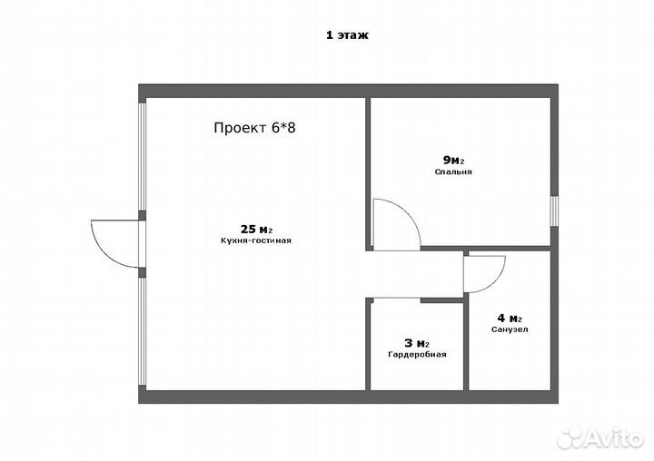 А фрейм домокомплект (каркас) А-фрейм(A-frame) 6*8