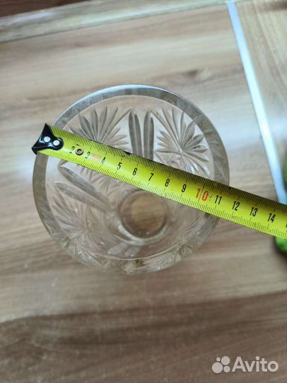 Хрустальная ваза времён СССР тяжёлая