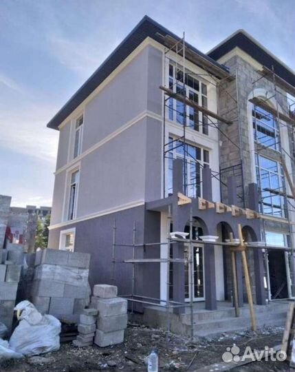 Фасадные работы Короед, утепление дома, камешковая