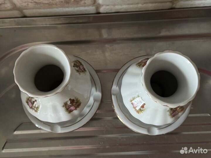 Парные вазы фарфор винтаж