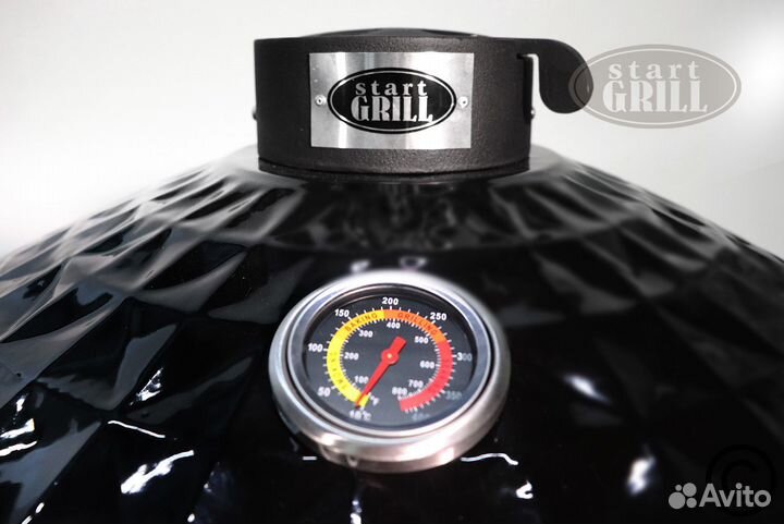 Керамический гриль Start Grill SG PRO, 61 см/ 24 дюйма (черный)