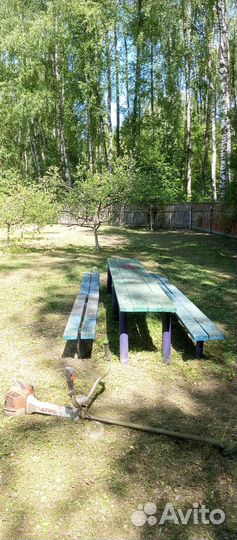 Покос травы триммером