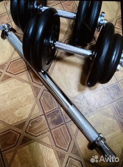 Грифы и диски обрезиненные