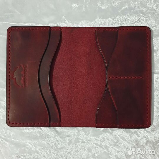 Обложка на паспорт кожаная ручной работы