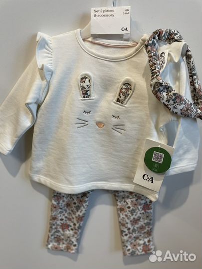 Костюм на девочку зайка c&a 68 рост