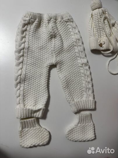 Вязаный костюм детский 68
