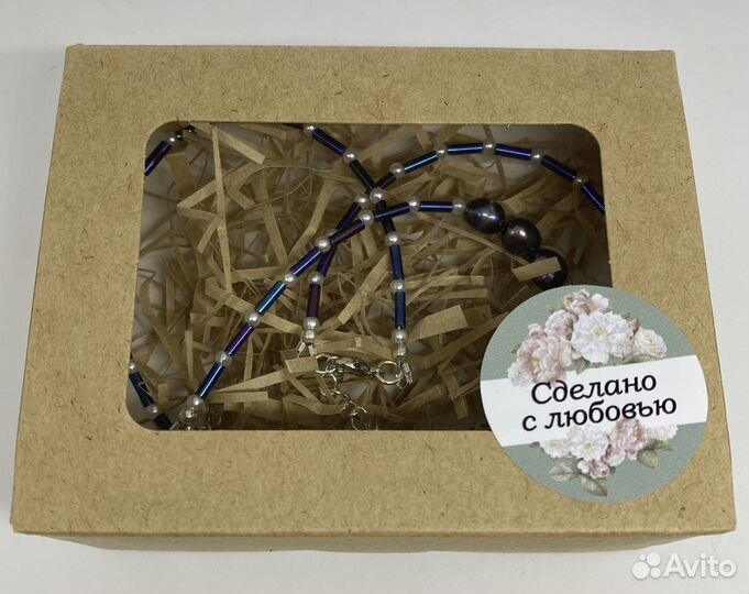 Чокер с браслетом из пресноводного жемчуга