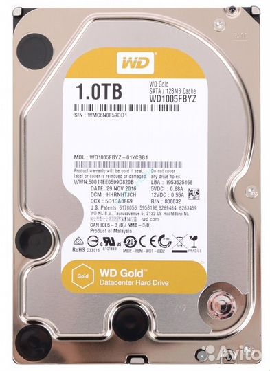Жесткий диск WD1005fbyz Gold 1Tb