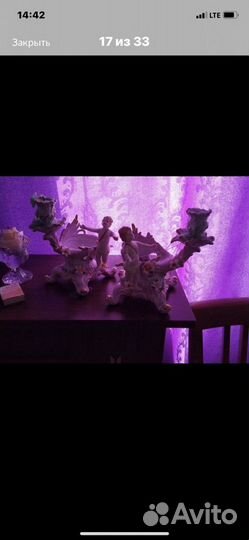 Подсвечники с Ангелом Путти -Мейсен Германия