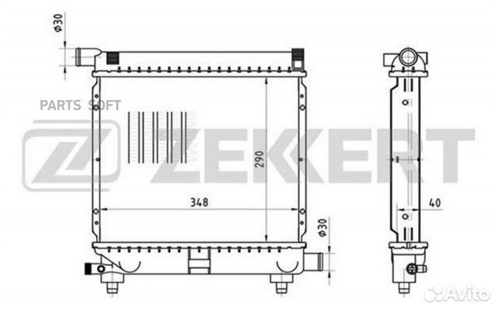 Радиатор охлаждения Мерседес 190 (W201) 82