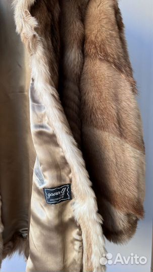 Шуба винтажная из меха лисы