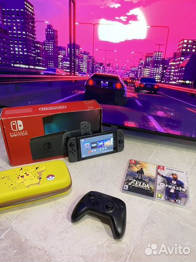 Nintendo switch rev2 с играми
