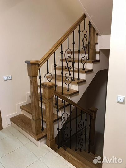 Деревянная лестница для дома и дачи под ключ