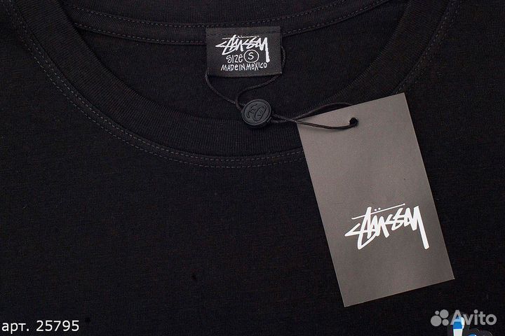 Футболка Stussy blue cross Чёрная