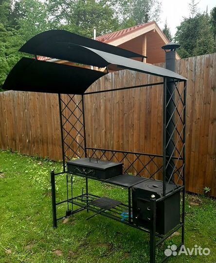 Мангал с крышей