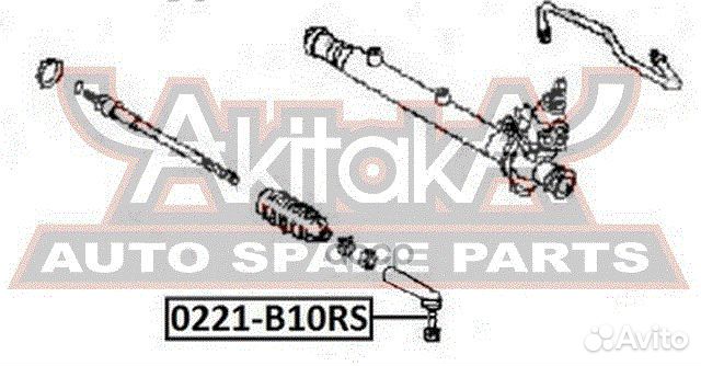 Наконечник рулевой наружный 0221B10RS asva