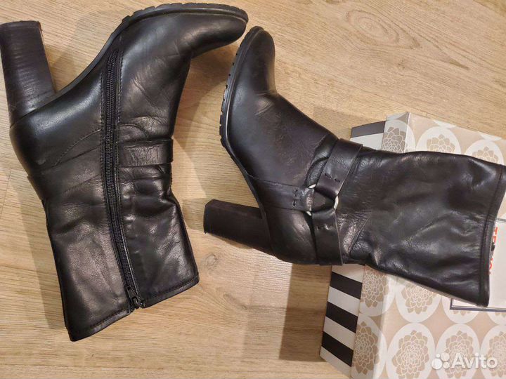 Кожаные сапоги 39 размер