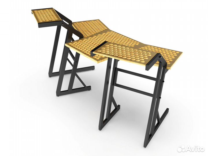 Акустический стол перфорированный с полками